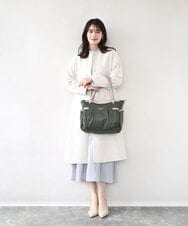BKRAD31180 MK MICHEL KLEIN BAG(MK ミッシェルクラン バッグ) [撥水/2WAY/A4収納可]サイドポケットパイピングバッグ グレージュ×パープル