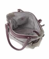 BKRAD31180 MK MICHEL KLEIN BAG(MK ミッシェルクラン バッグ) [撥水/2WAY]サイドポケットパイピングバッグ ベージュ×レッド