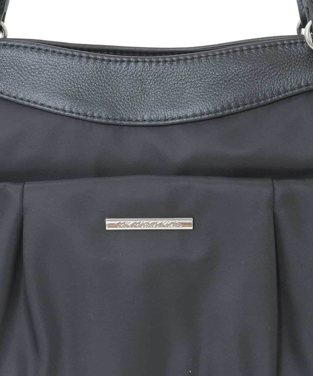 BKRAD31180 MK MICHEL KLEIN BAG(MK ミッシェルクラン バッグ) [撥水/2WAY]サイドポケットパイピングバッグ グレージュ×パープル