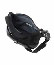 BKRAD81140 MK MICHEL KLEIN BAG(MK ミッシェルクラン バッグ) [撥水/500g以下の軽量]レザーポイントナイロンショルダーバッグ ブラウン×ピンク
