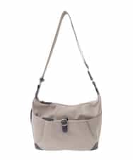 BKRAD81140 MK MICHEL KLEIN BAG(MK ミッシェルクラン バッグ) [撥水/500g以下の軽量]レザーポイントナイロンショルダーバッグ グレージュ×パープル