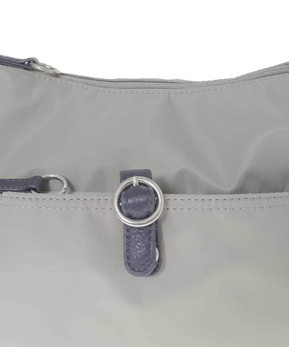 BKRAD81140 MK MICHEL KLEIN BAG(MK ミッシェルクラン バッグ) [撥水/500g以下の軽量]レザーポイントナイロンショルダーバッグ グレー×パープル