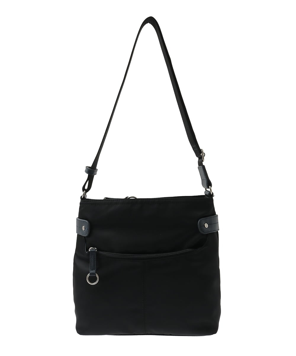 BKRAD90150 MK MICHEL KLEIN BAG(MK ミッシェルクラン バッグ) [撥水/500g以下の軽量]アクセントレザースクエアショルダーバッグ グレージュ×パープル