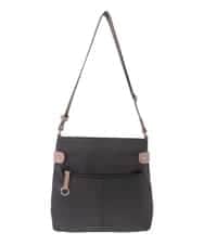 BKRAD90150 MK MICHEL KLEIN BAG(MK ミッシェルクラン バッグ) [撥水/500g以下の軽量]アクセントレザースクエアショルダーバッグ ブラウン×ピンク