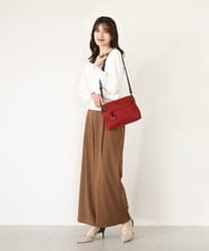 BKRAD91135 MK MICHEL KLEIN BAG(MK ミッシェルクラン バッグ) [撥水/500g以下の軽量]アクセントレザーコンパクトショルダーバッグ ブラック×ネイビー