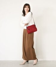 BKRAD91135 MK MICHEL KLEIN BAG(MK ミッシェルクラン バッグ) [撥水/500g以下の軽量]アクセントレザーコンパクトショルダーバッグ ブラック×ネイビー