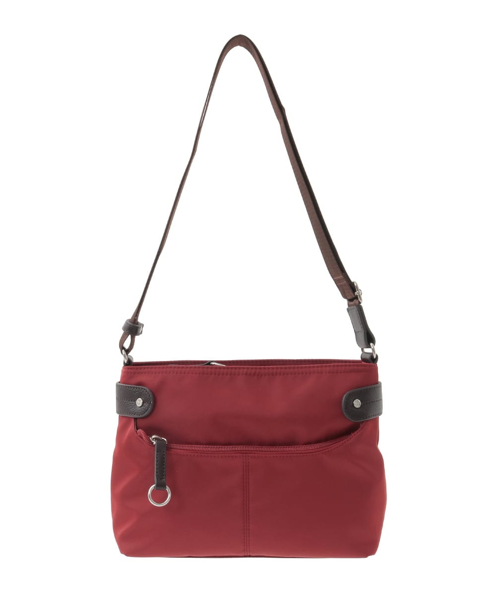 BKRAD91135 MK MICHEL KLEIN BAG(MK ミッシェルクラン バッグ) [撥水/500g以下の軽量]アクセントレザーコンパクトショルダーバッグ ブラック×ネイビー