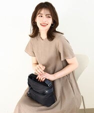 BKRAD91135 MK MICHEL KLEIN BAG(MK ミッシェルクラン バッグ) [500g以下の軽量]アクセントレザーコンパクトショルダーバッグ ブラック×ネイビー