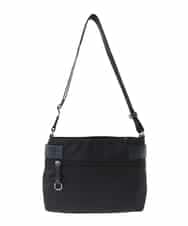 BKRAD91135 MK MICHEL KLEIN BAG(MK ミッシェルクラン バッグ) [撥水/500g以下の軽量]アクセントレザーコンパクトショルダーバッグ ブラック×ネイビー