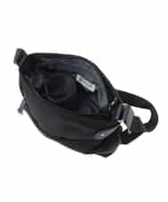 BKRAD91135 MK MICHEL KLEIN BAG(MK ミッシェルクラン バッグ) [撥水/500g以下の軽量]アクセントレザーコンパクトショルダーバッグ ブラック×ネイビー