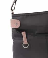 BKRAD91135 MK MICHEL KLEIN BAG(MK ミッシェルクラン バッグ) [撥水/500g以下の軽量]アクセントレザーコンパクトショルダーバッグ ブラック×ネイビー