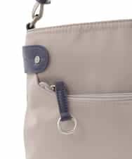 BKRAD91135 MK MICHEL KLEIN BAG(MK ミッシェルクラン バッグ) [撥水/500g以下の軽量]アクセントレザーコンパクトショルダーバッグ ブラック×ネイビー