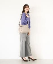 BKRAD94160 MK MICHEL KLEIN BAG(MK ミッシェルクラン バッグ) [撥水/500g以下の軽量]アクセントレザーショルダーバッグ レッド×ブラウン