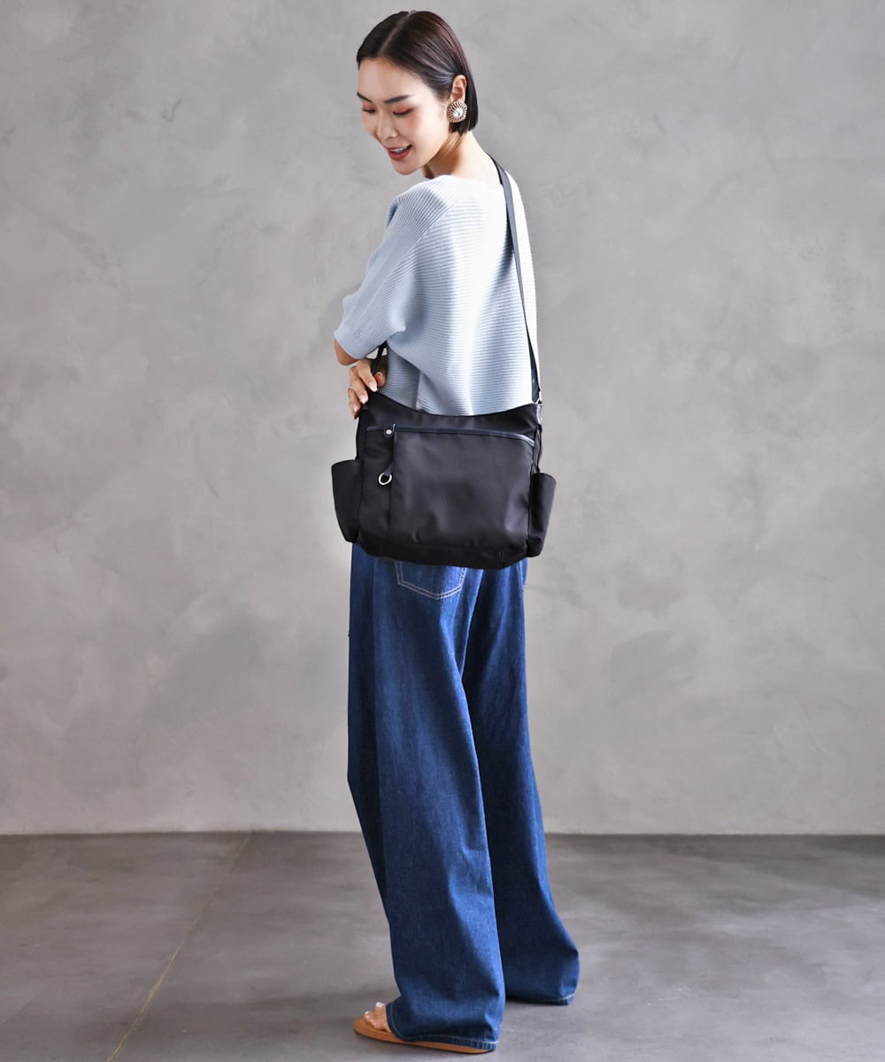 BKRAD94160 MK MICHEL KLEIN BAG(MK ミッシェルクラン バッグ) [500g以下の軽量]アクセントレザーショルダーバッグ レッド×ブラウン