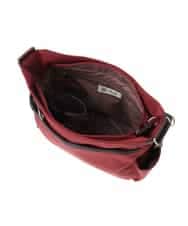 BKRAD94160 MK MICHEL KLEIN BAG(MK ミッシェルクラン バッグ) [撥水/500g以下の軽量]アクセントレザーショルダーバッグ レッド×ブラウン