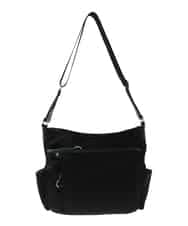 BKRAD94160 MK MICHEL KLEIN BAG(MK ミッシェルクラン バッグ) [撥水/500g以下の軽量]アクセントレザーショルダーバッグ ブラック×ネイビー