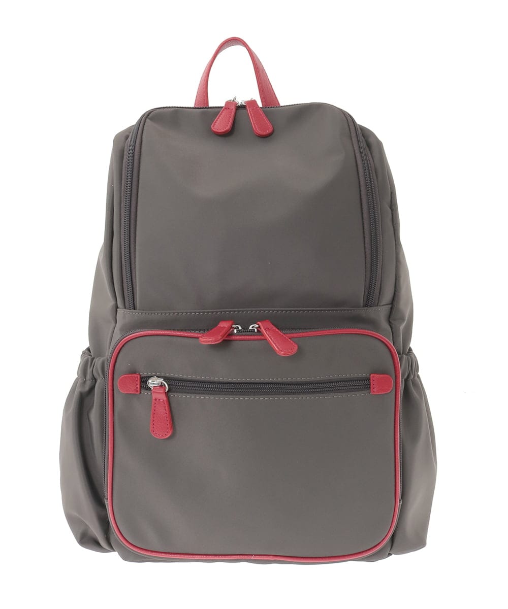 BKRAD96170 MK MICHEL KLEIN BAG(MK ミッシェルクラン バッグ) [撥水/A4収納可]スクエアデザインバックパック グレージュ×ベージュ