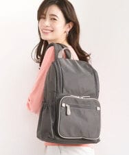 BKRAD96170 MK MICHEL KLEIN BAG(MK ミッシェルクラン バッグ) [撥水/A4収納可]スクエアデザインバックパック グレージュ×ベージュ