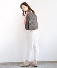 BKRAD96170 MK MICHEL KLEIN BAG(MK ミッシェルクラン バッグ) [撥水/A4収納可]スクエアデザインバックパック グレージュ×ベージュ