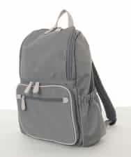 BKRAD96170 MK MICHEL KLEIN BAG(MK ミッシェルクラン バッグ) [撥水/A4収納可]スクエアデザインバックパック グレージュ×ベージュ