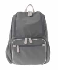 BKRAD96170 MK MICHEL KLEIN BAG(MK ミッシェルクラン バッグ) [撥水/A4収納可]スクエアデザインバックパック グレージュ×ベージュ