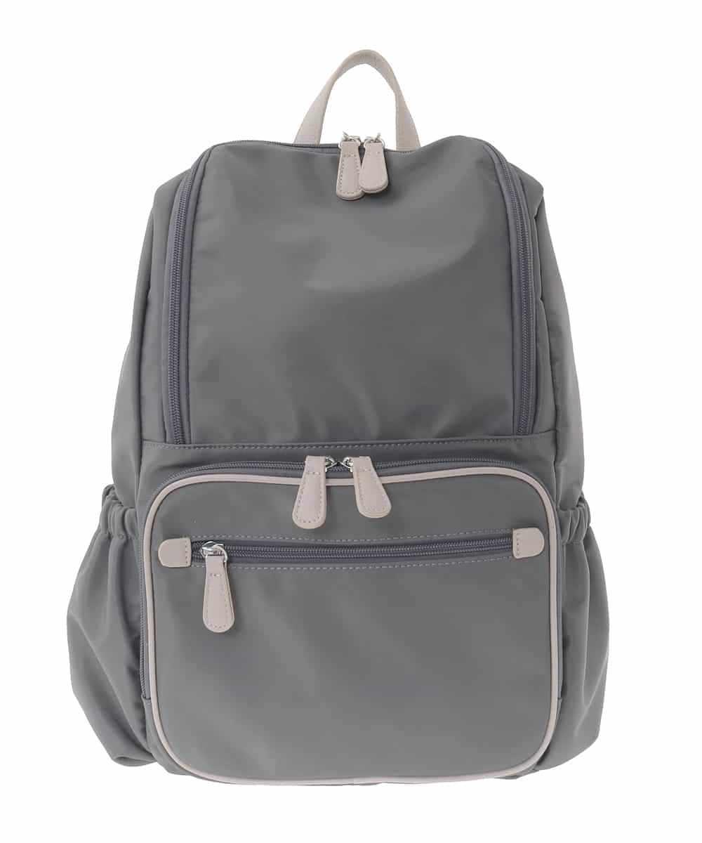 BKRAD96170 MK MICHEL KLEIN BAG(MK ミッシェルクラン バッグ) [撥水/A4収納可]スクエアデザインバックパック グレージュ×ベージュ