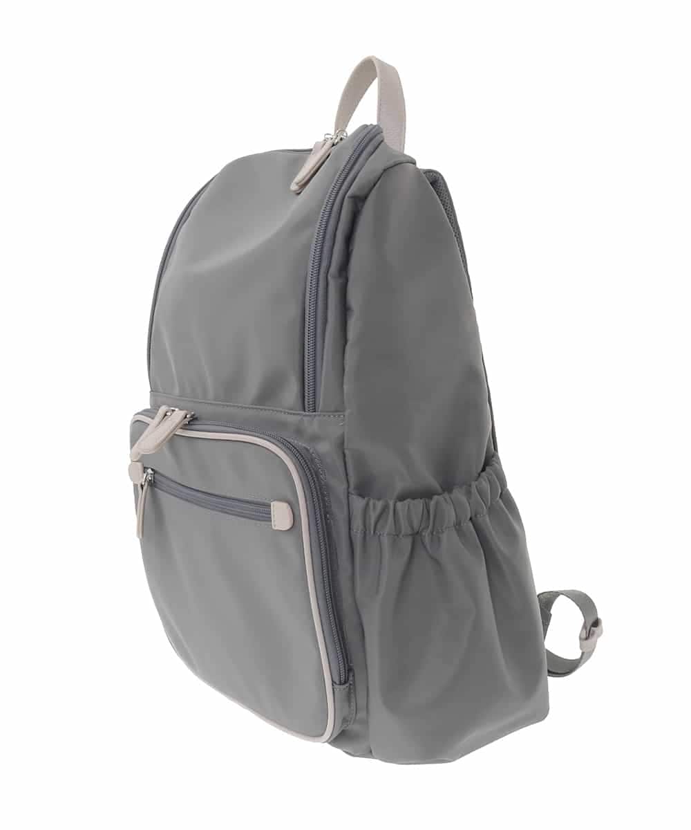 BKRAD96170 MK MICHEL KLEIN BAG(MK ミッシェルクラン バッグ) [撥水/A4収納可]スクエアデザインバックパック グレージュ×ベージュ