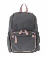BKRAD97160 MK MICHEL KLEIN BAG(MK ミッシェルクラン バッグ) [撥水加工/軽量]スクエアデザインコンパクトリュック グレージュ×ピンク