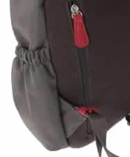 BKRAD97160 MK MICHEL KLEIN BAG(MK ミッシェルクラン バッグ) [撥水加工/軽量]スクエアデザインコンパクトリュック ブラウン×レッド