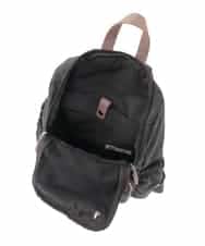 BKRAD97160 MK MICHEL KLEIN BAG(MK ミッシェルクラン バッグ) [撥水加工/軽量]スクエアデザインコンパクトリュック ブラウン×レッド