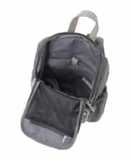 BKRAD97160 MK MICHEL KLEIN BAG(MK ミッシェルクラン バッグ) [撥水加工/軽量]スクエアデザインコンパクトリュック ブラウン×レッド