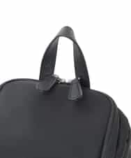 BKRAD97160 MK MICHEL KLEIN BAG(MK ミッシェルクラン バッグ) [撥水加工/軽量]スクエアデザインコンパクトリュック ブラウン×レッド