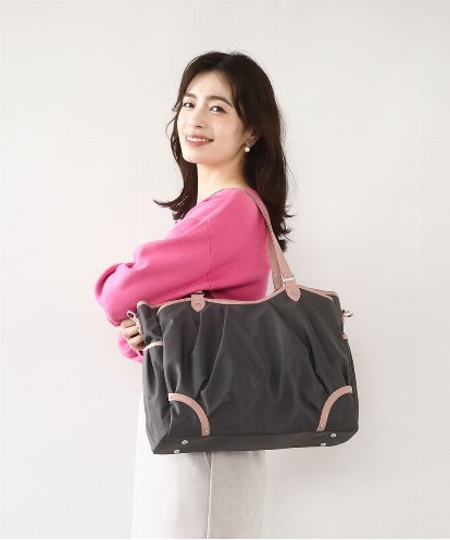 BKRAD98220 MK MICHEL KLEIN BAG [撥水/2WAY]パイピングタックデザイントートバッグ