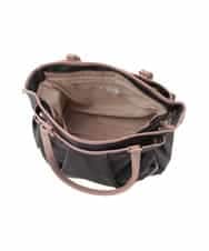 BKRAD98220 MK MICHEL KLEIN BAG(MK ミッシェルクラン バッグ) [撥水/2WAY]パイピングタックデザイントートバッグ ブラウン×ピンク