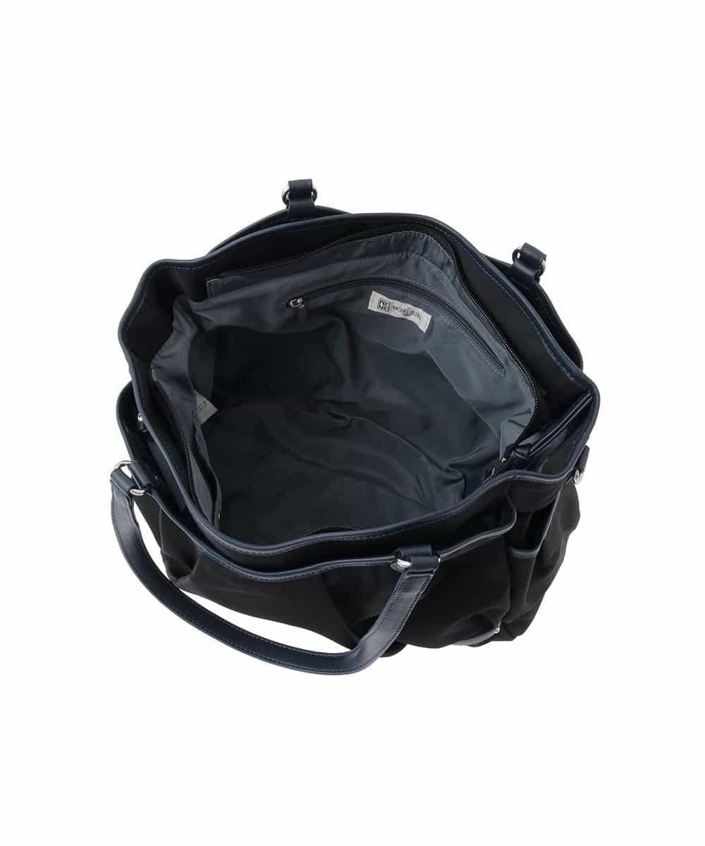 BKRAD98220 MK MICHEL KLEIN BAG(MK ミッシェルクラン バッグ) [撥水/2WAY]パイピングタックデザイントートバッグ ブラウン×ピンク