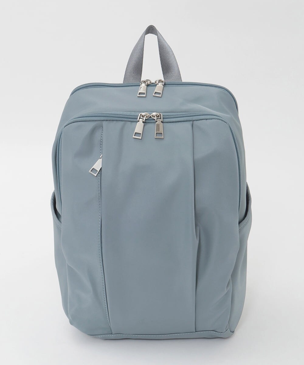 BKRAG02160 MK MICHEL KLEIN BAG(MK ミッシェルクラン バッグ) [15L/撥水/A4収納可]フロントタックデザインコンパクトリュック ライトブルー