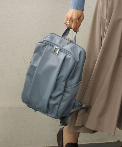 BKRAG02160 MK MICHEL KLEIN BAG [撥水/A4収納可]フロントタックデザインコンパクトリュック