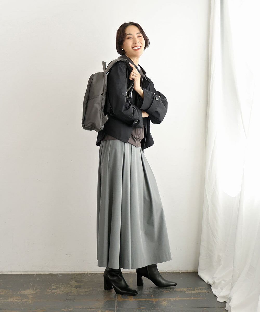 BKRAG02160 MK MICHEL KLEIN BAG(MK ミッシェルクラン バッグ) [15L/撥水/A4収納可]フロントタックデザインコンパクトリュック ライトブルー