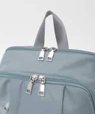 BKRAG02160 MK MICHEL KLEIN BAG(MK ミッシェルクラン バッグ) [15L/撥水/A4収納可]フロントタックデザインコンパクトリュック ライトブルー