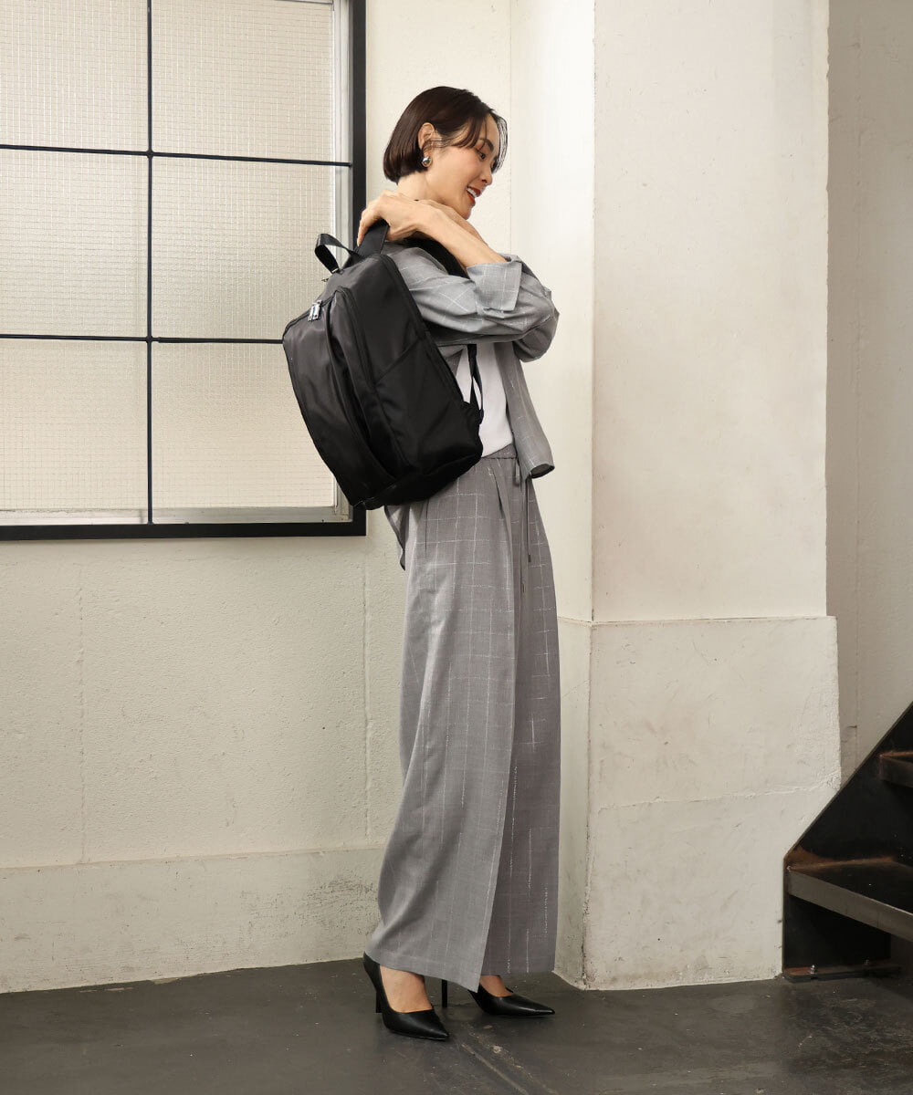 BKRAG03180 MK MICHEL KLEIN BAG(MK ミッシェルクラン バッグ) [23L/撥水/A4収納可]フロントタックデザインリュック グレー