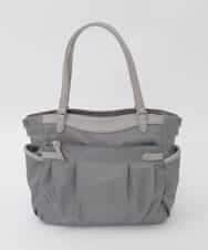 BKRAG31180 MK MICHEL KLEIN BAG(MK ミッシェルクラン バッグ) [2WAY/撥水/A4収納可]サイドポケットパイピングバッグ ブルーグレー×ライトグレー