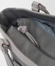 BKRAG31180 MK MICHEL KLEIN BAG(MK ミッシェルクラン バッグ) [2WAY/撥水/A4収納可]サイドポケットパイピングバッグ ブルーグレー×ライトグレー