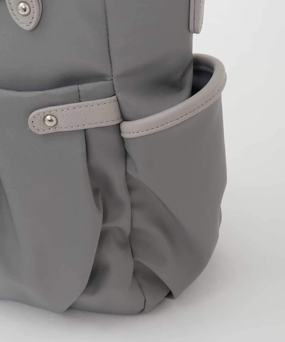 BKRAG31180 MK MICHEL KLEIN BAG(MK ミッシェルクラン バッグ) [2WAY/撥水/A4収納可]サイドポケットパイピングバッグ ブルーグレー×ライトグレー