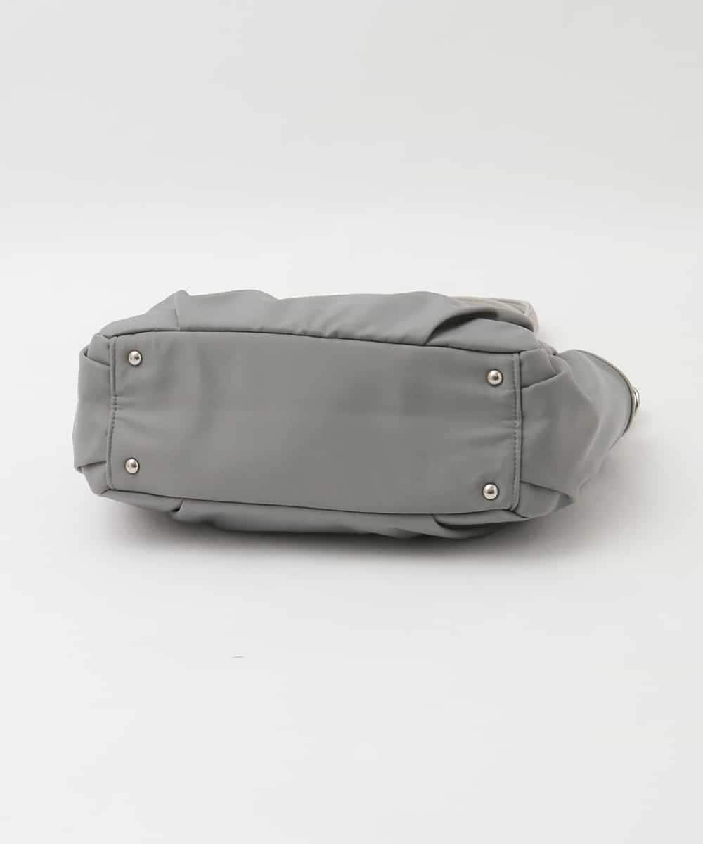 BKRAG31180 MK MICHEL KLEIN BAG(MK ミッシェルクラン バッグ) [2WAY/撥水/A4収納可]サイドポケットパイピングバッグ ブルーグレー×ライトグレー