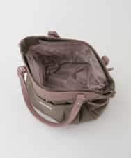 BKRAG31180 MK MICHEL KLEIN BAG(MK ミッシェルクラン バッグ) [2WAY/撥水/A4収納可]サイドポケットパイピングバッグ ブルーグレー×ライトグレー