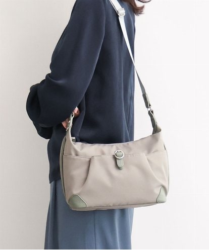 BKRAG81150 MK MICHEL KLEIN BAG [撥水/軽量]レザーポイントナイロンショルダーバッグ
