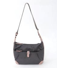 BKRAG81150 MK MICHEL KLEIN BAG(MK ミッシェルクラン バッグ) [撥水/軽量]レザーポイントナイロンショルダーバッグ ブラウン×ピンク