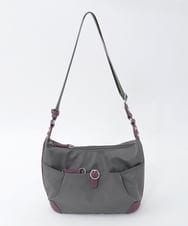BKRAG81150 MK MICHEL KLEIN BAG(MK ミッシェルクラン バッグ) [撥水/軽量]レザーポイントナイロンショルダーバッグ グレー×パープル