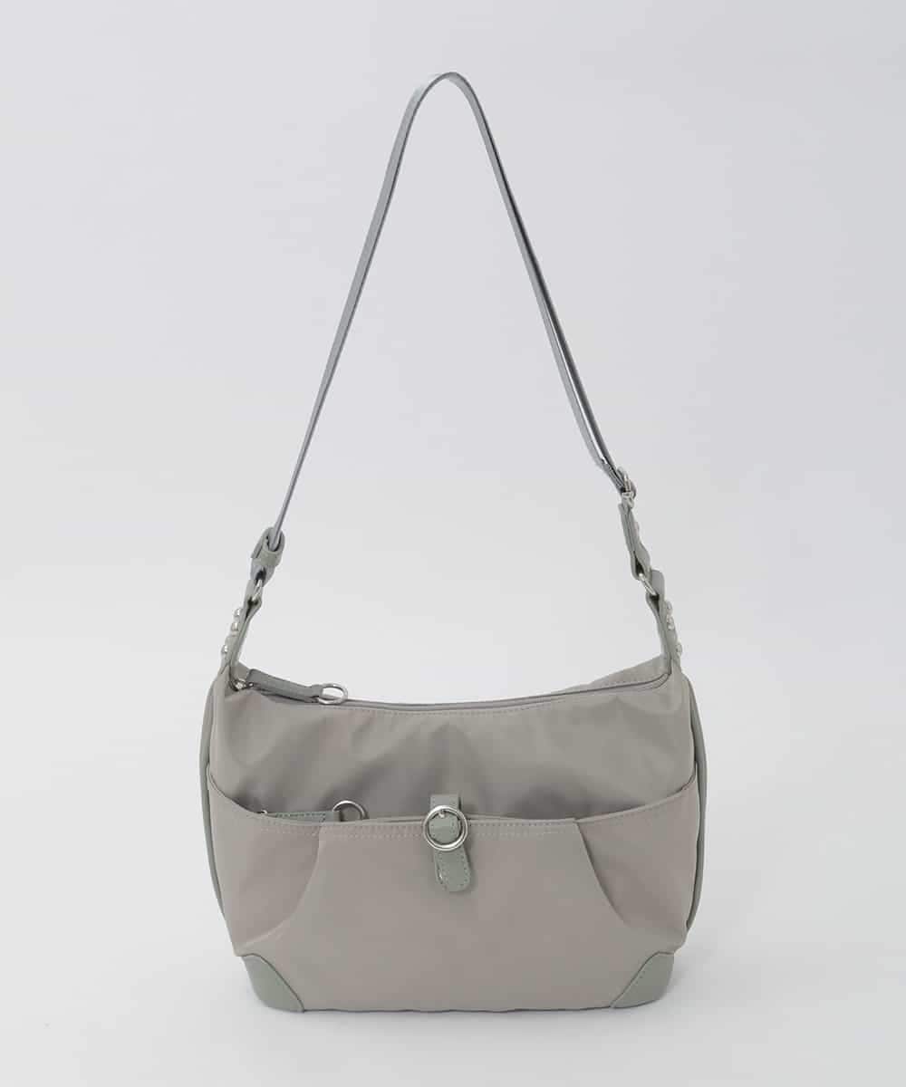 BKRAG81150 MK MICHEL KLEIN BAG(MK ミッシェルクラン バッグ) 【撥水/軽量】レザーポイントナイロンショルダーバッグ グリーン