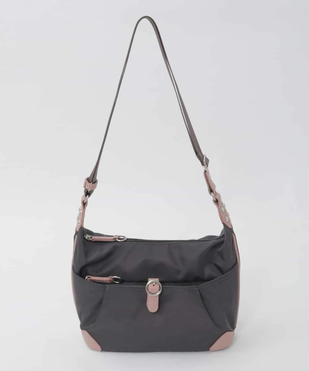 BKRAG81150 MK MICHEL KLEIN BAG(MK ミッシェルクラン バッグ) 【撥水/軽量】レザーポイントナイロンショルダーバッグ パープル